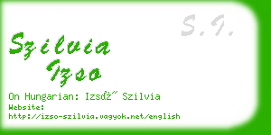 szilvia izso business card